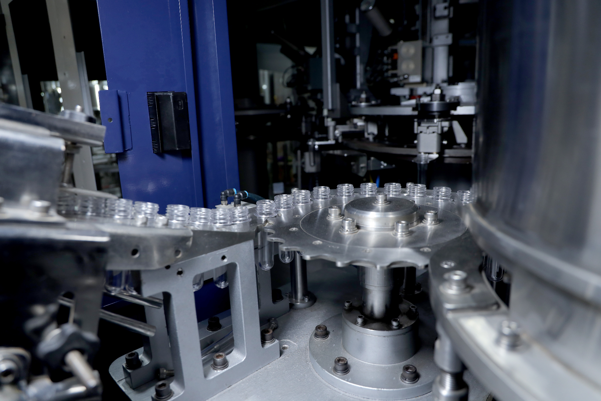SSP Rotary BlowTech PET bottle blow moulding machine in operation